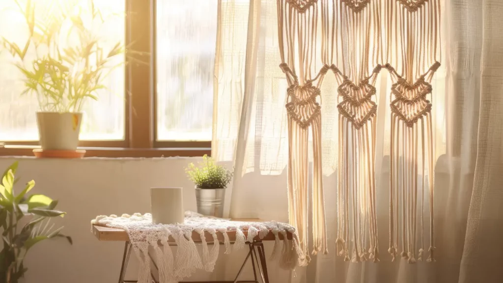 A macramé DIY curtain